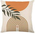Capa de Almofada Boho Abstrata – Arco-Íris e Pôr do Sol Minimalista para Sua Decoração